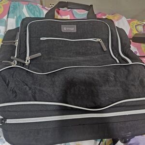 Biaggi Zipsak Expandable CarryOn Luggage Lightweight 19”×18"Black  SpinnerWheels